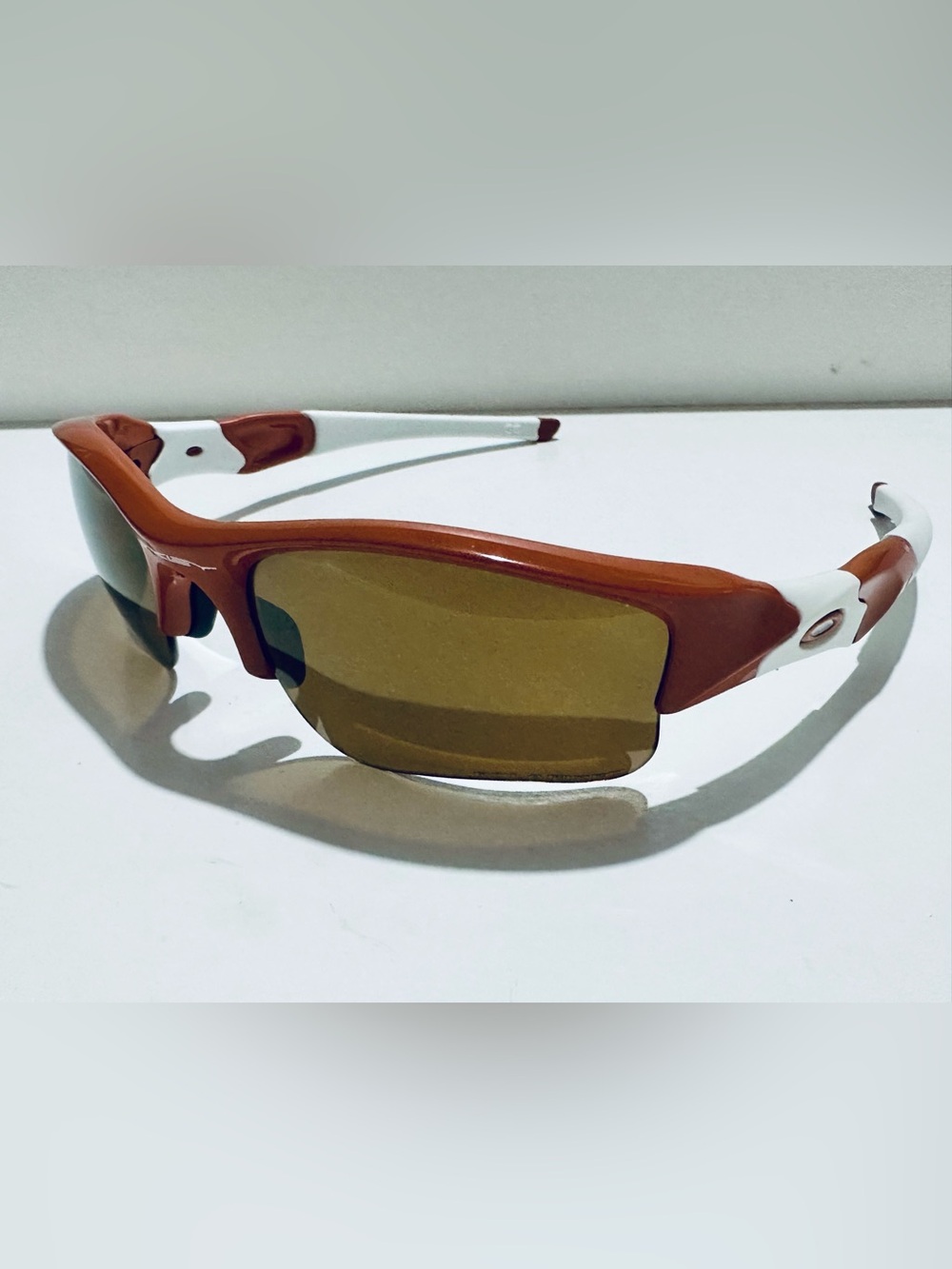 RARE U of Texas colors - Oakley Flak Jacket XLJ Burnt Orange/Bronze Polarized